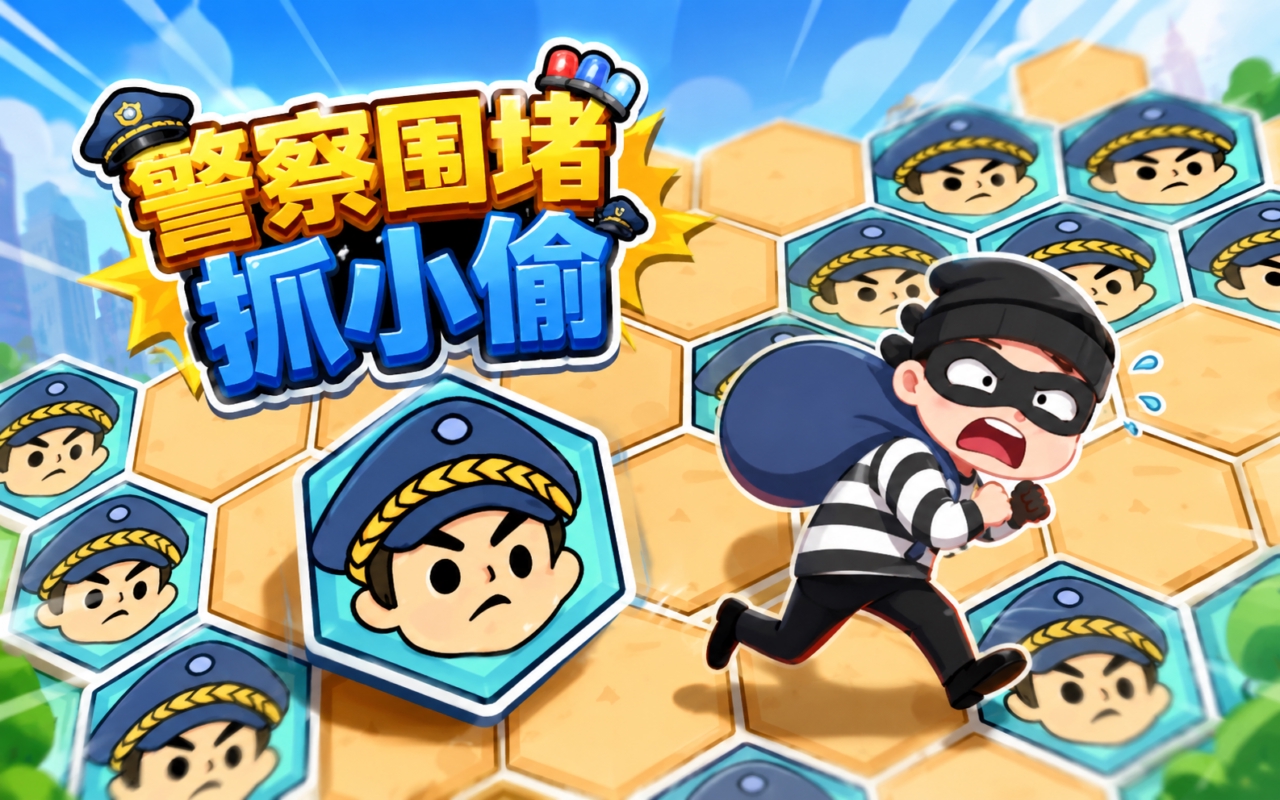 警察围堵抓小偷