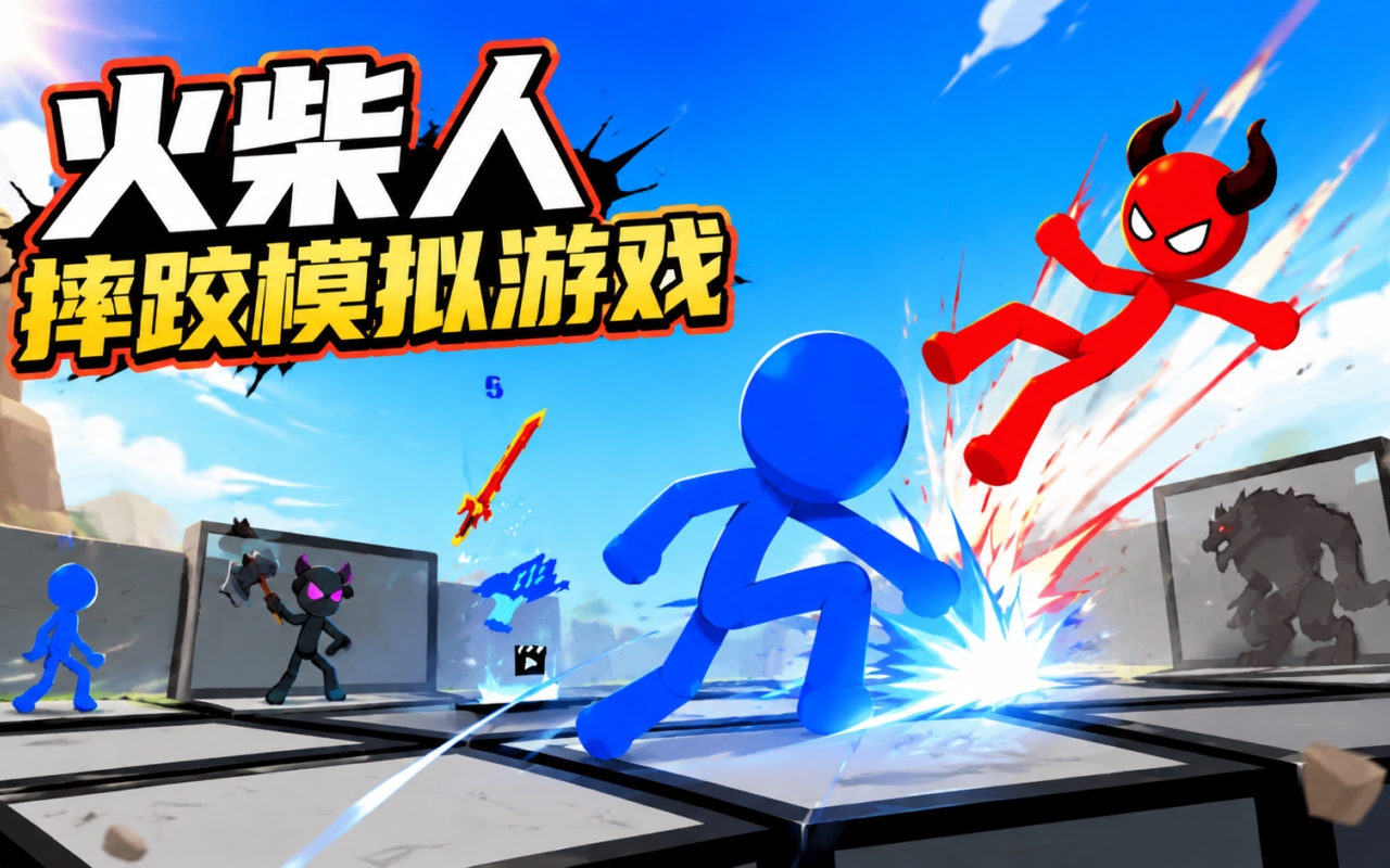 火柴人摔跤模拟游戏