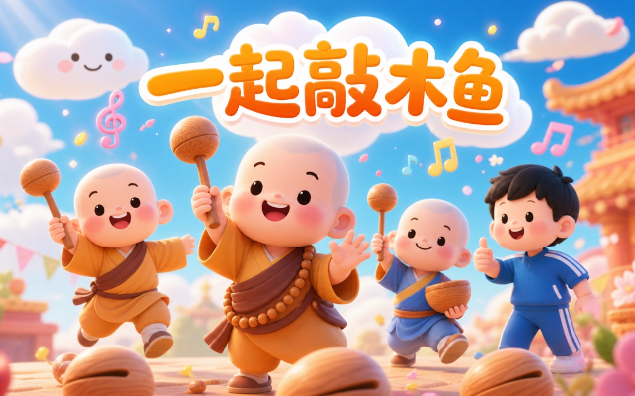 一起敲木鱼