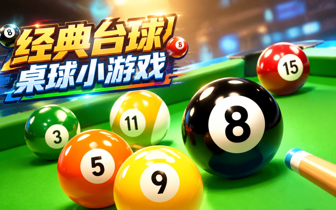 经典台球桌球小游戏
