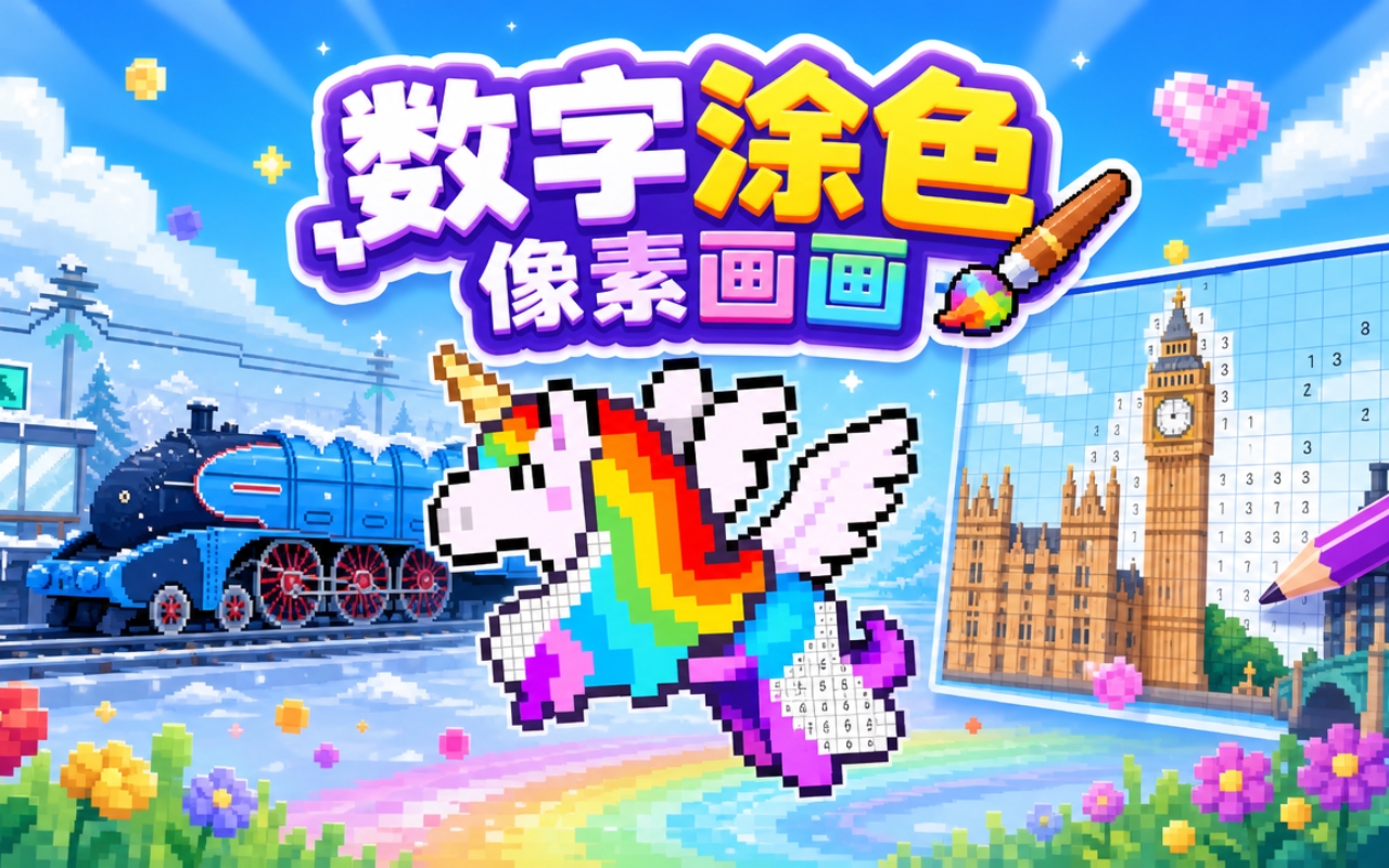 数字涂色像素画画