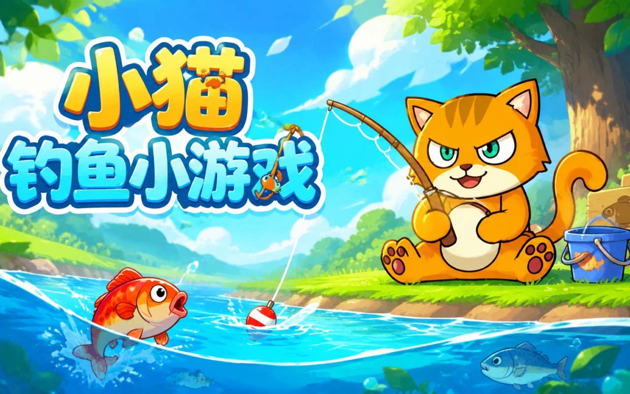 小猫钓鱼小游戏