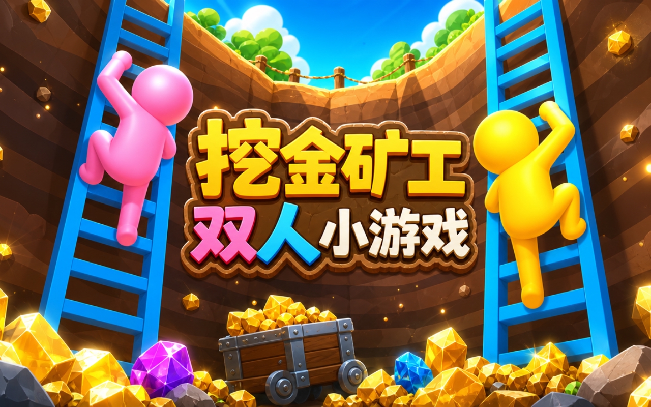 挖金矿工双人小游戏