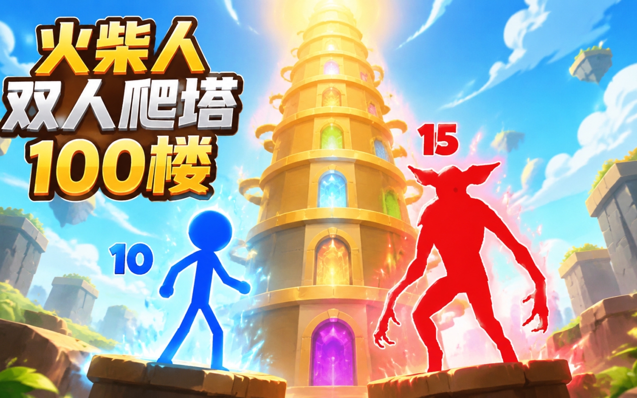 火柴人双人爬塔100楼
