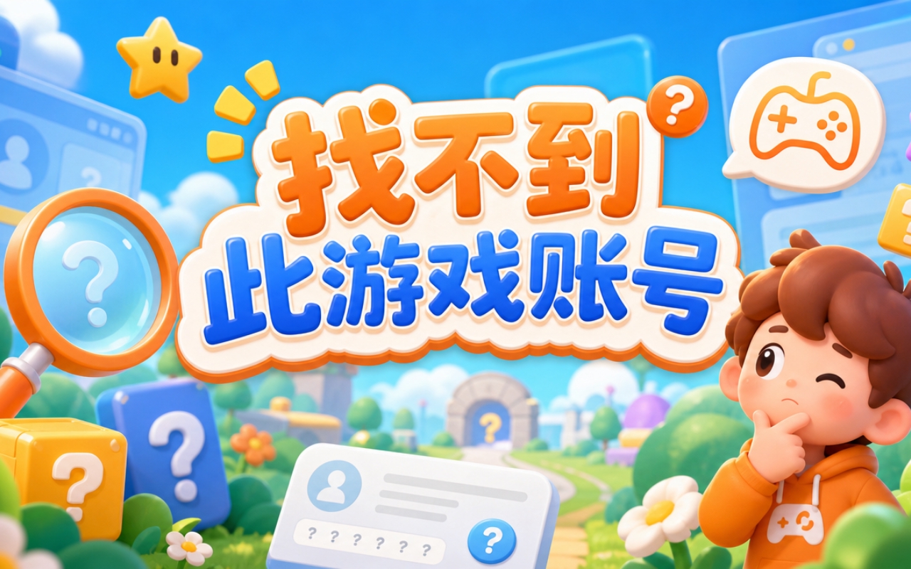 找不到此游戏账号