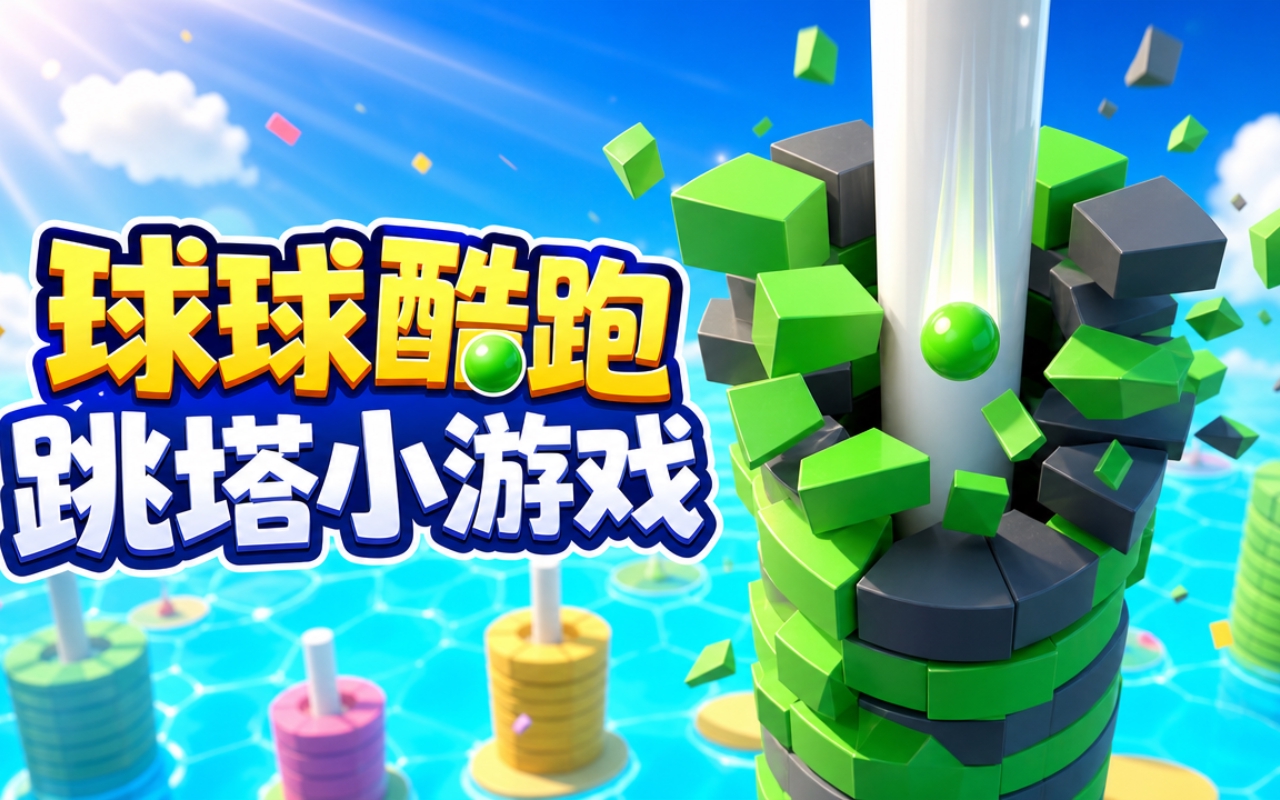 球球酷跑跳塔小游戏