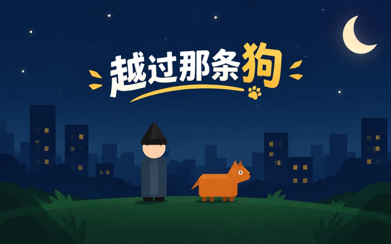 越过那条狗