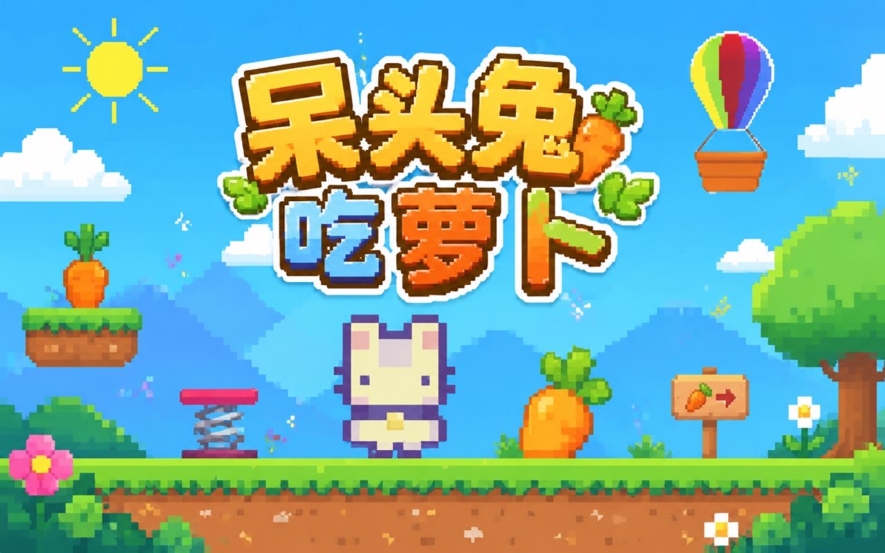 呆头兔吃萝卜