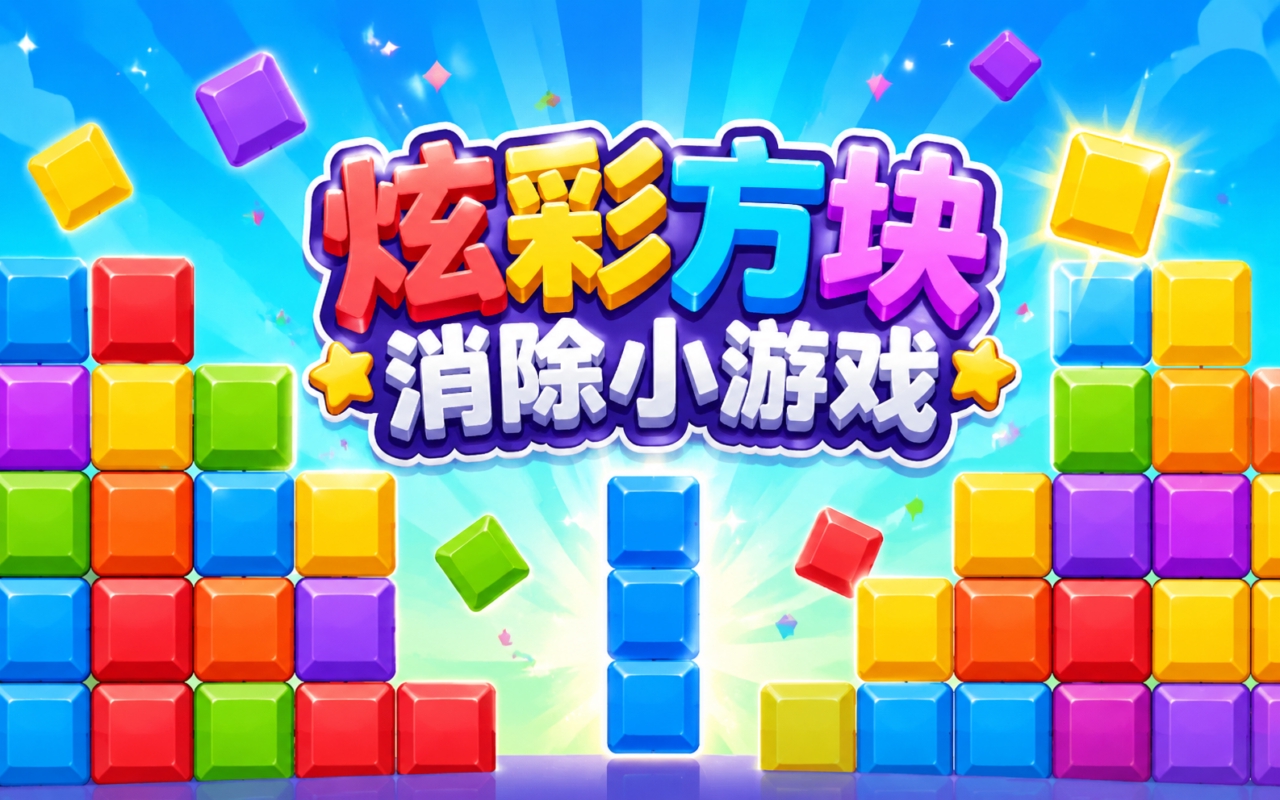 炫彩方块消除小游戏