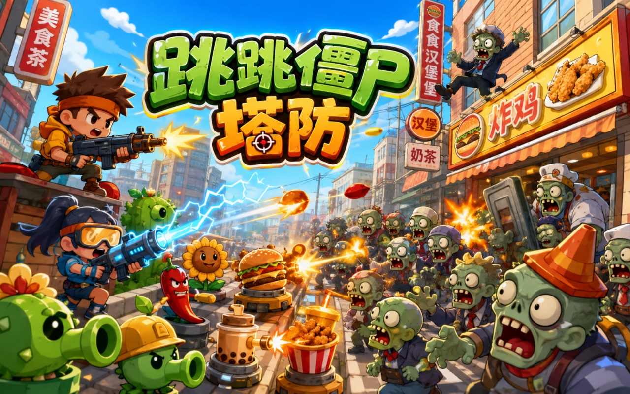 跳跳僵尸塔防
