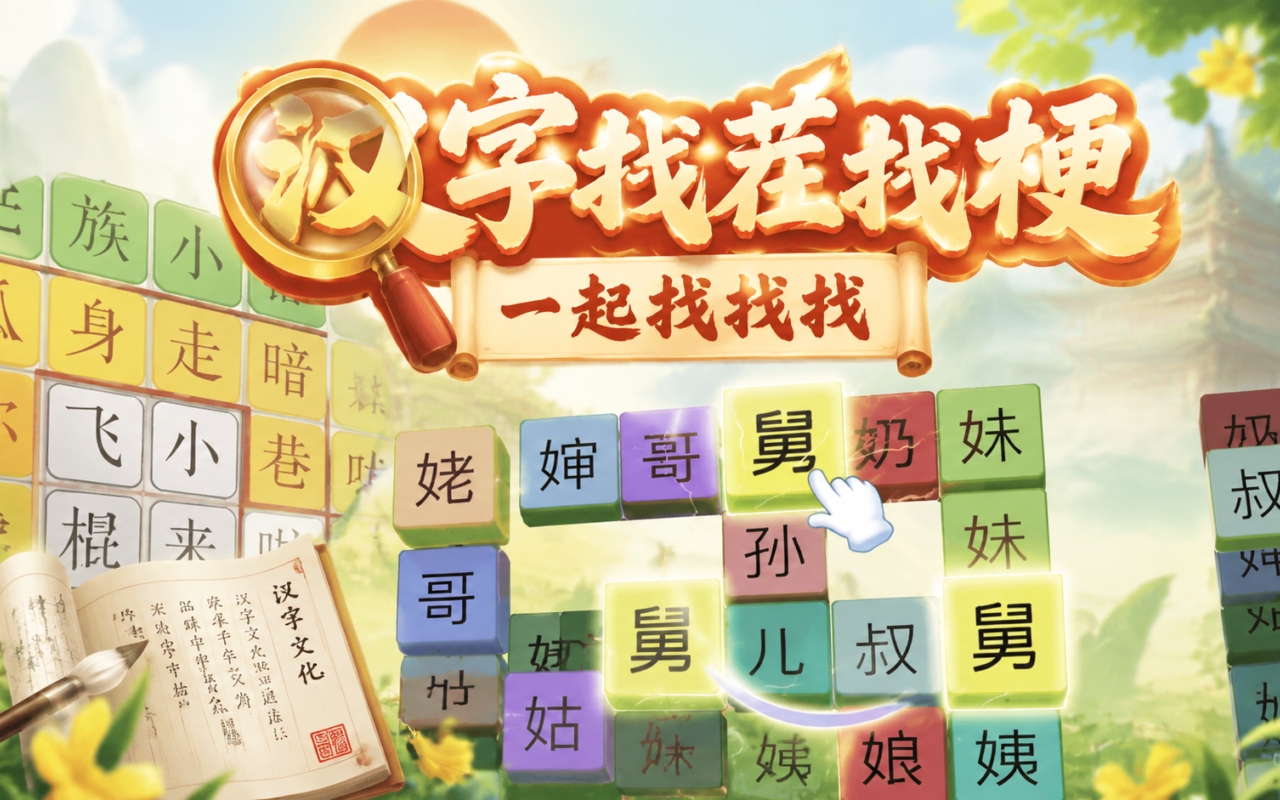 汉字找茬找梗一起找找找