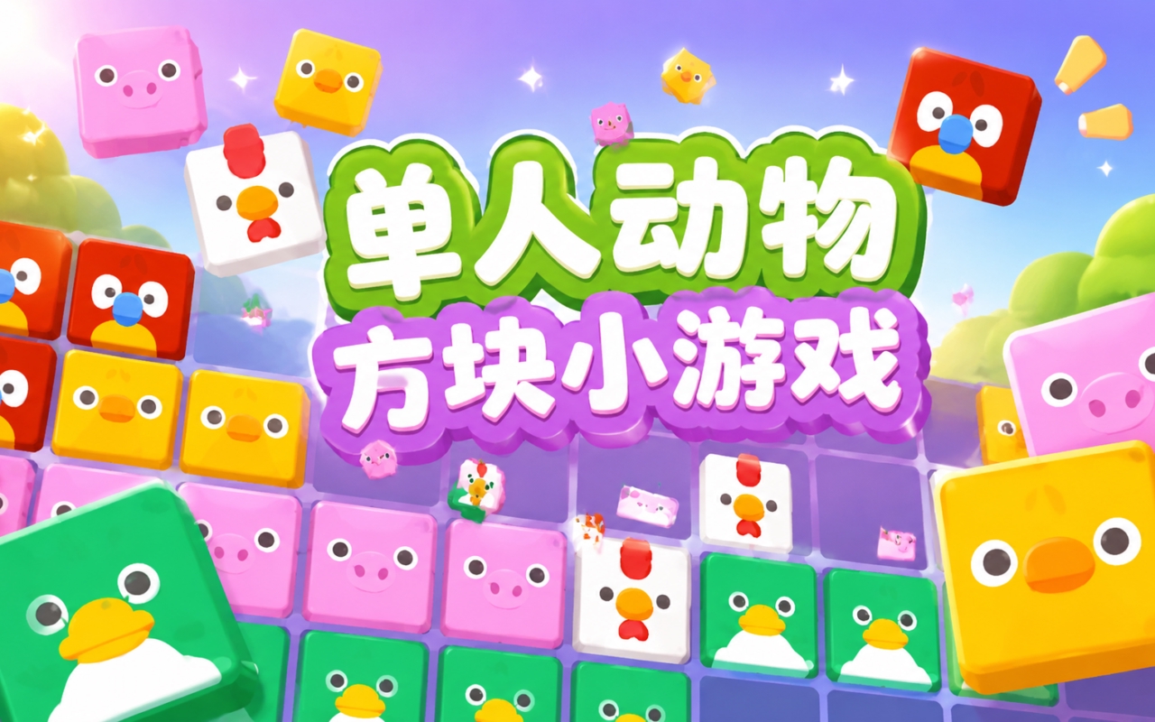 单人动物方块小游戏
