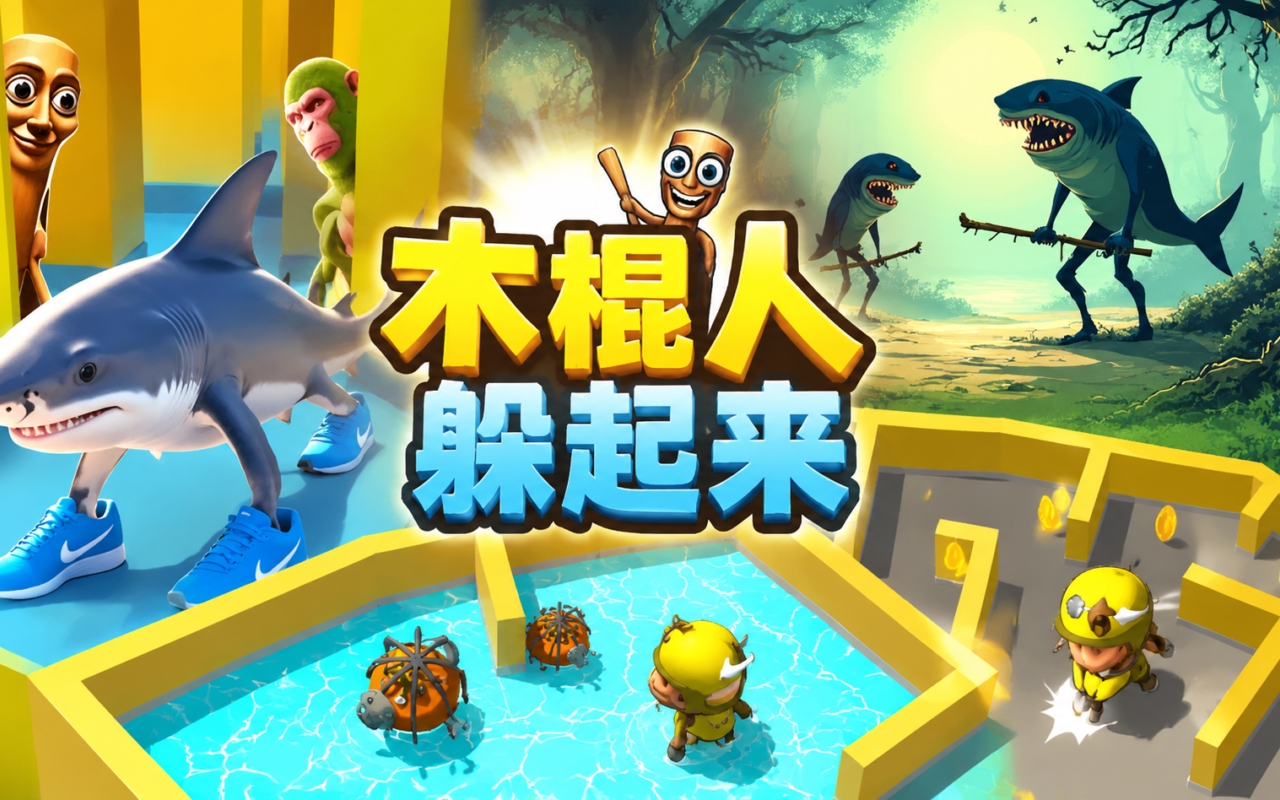 木棍人躲起来