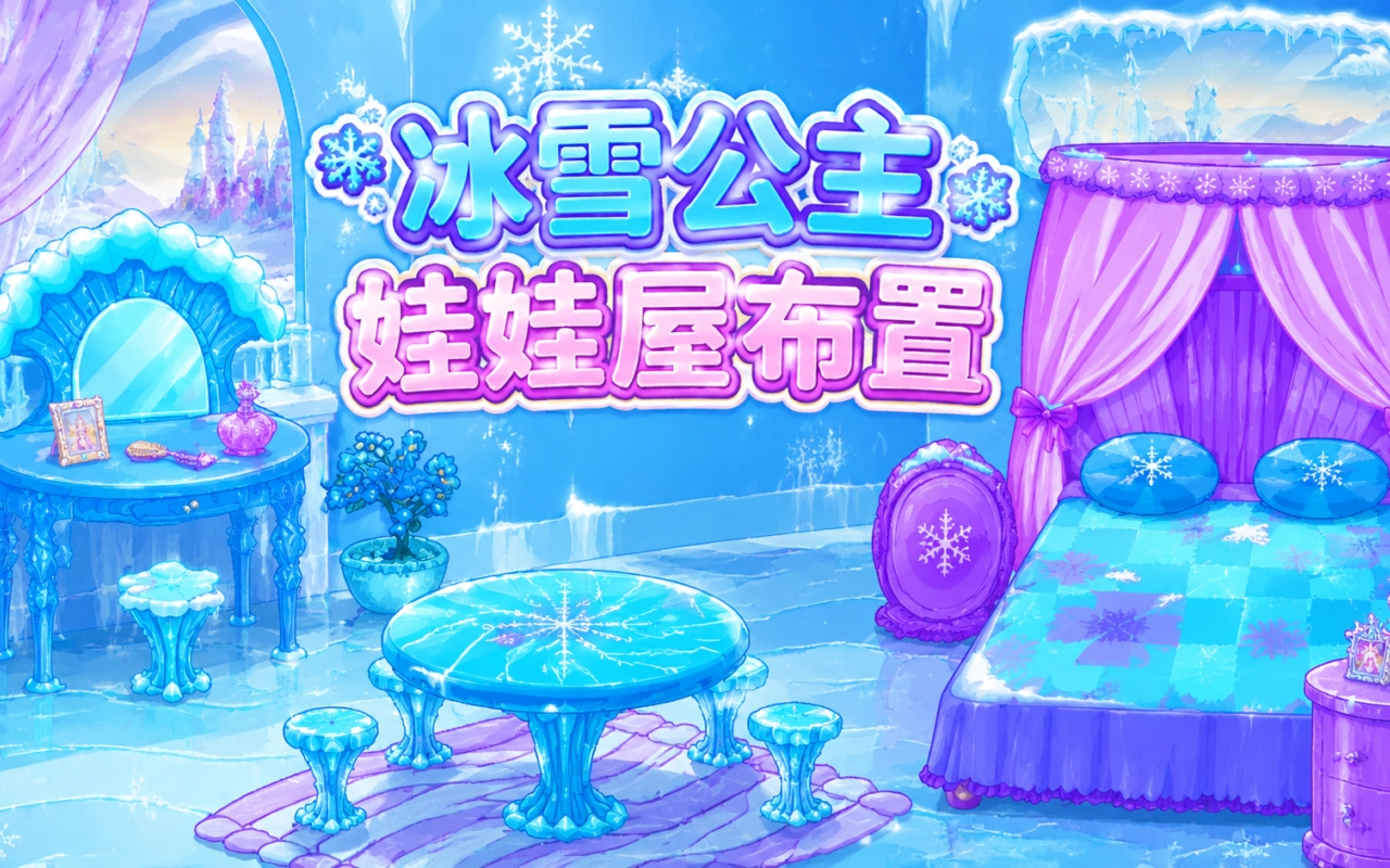 冰雪公主娃娃屋布置