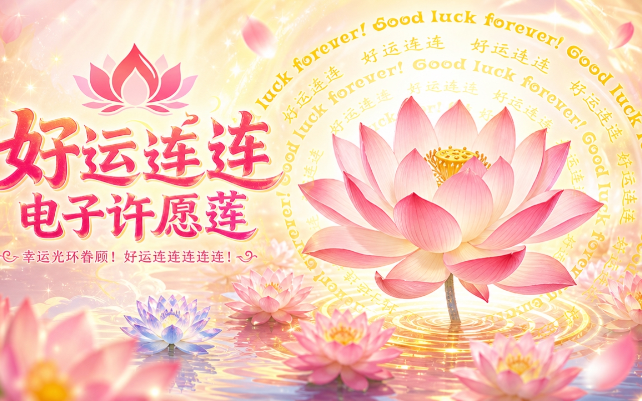 好运连连电子许愿莲