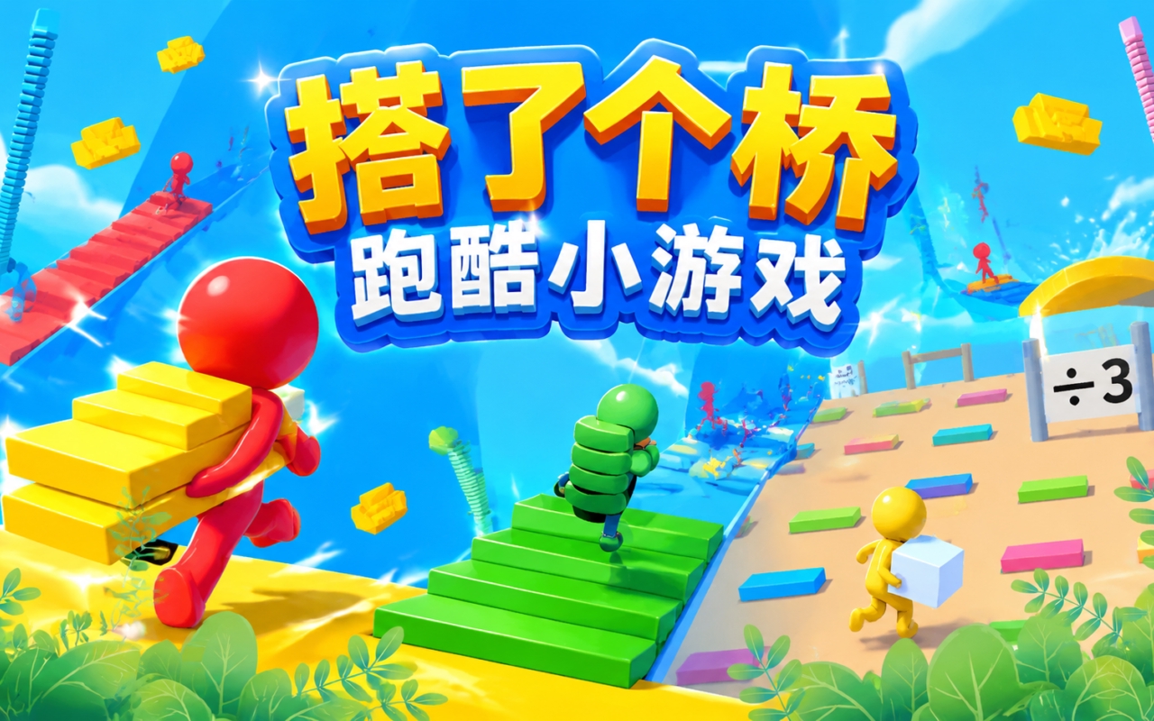 搭了个桥跑酷小游戏