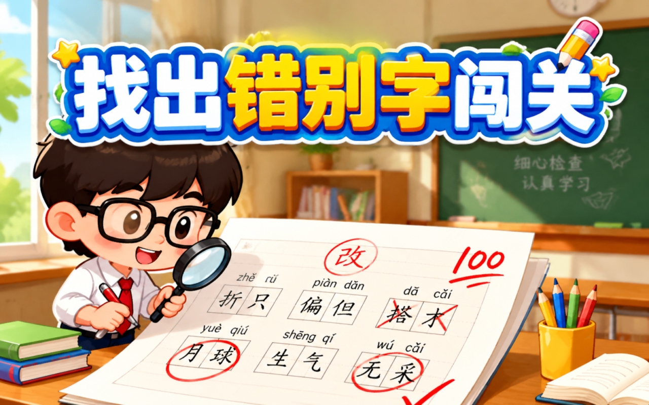 找出错别字闯关