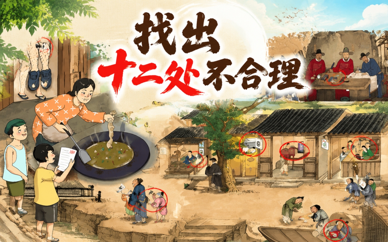 找出十二处不合理