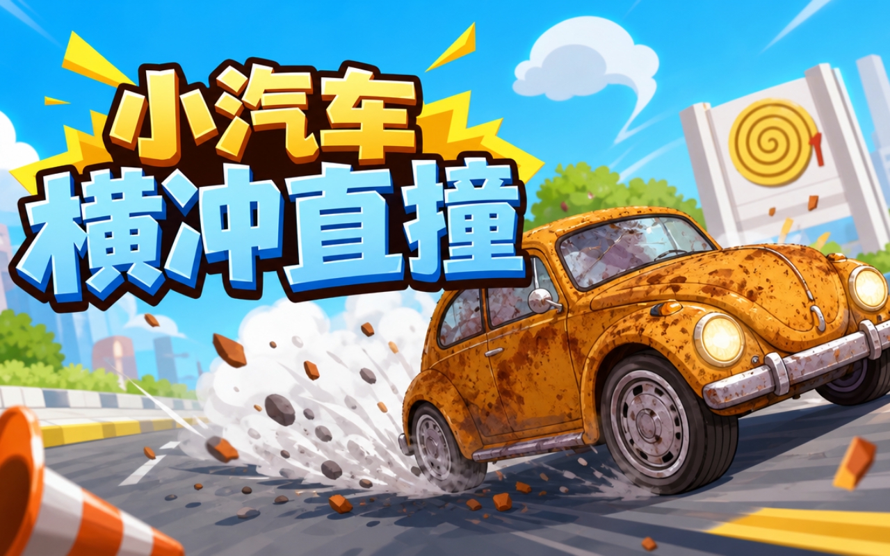 小汽车横冲直撞