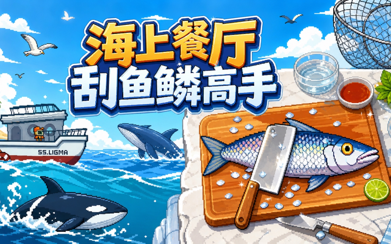 海上餐厅刮鱼鳞高手