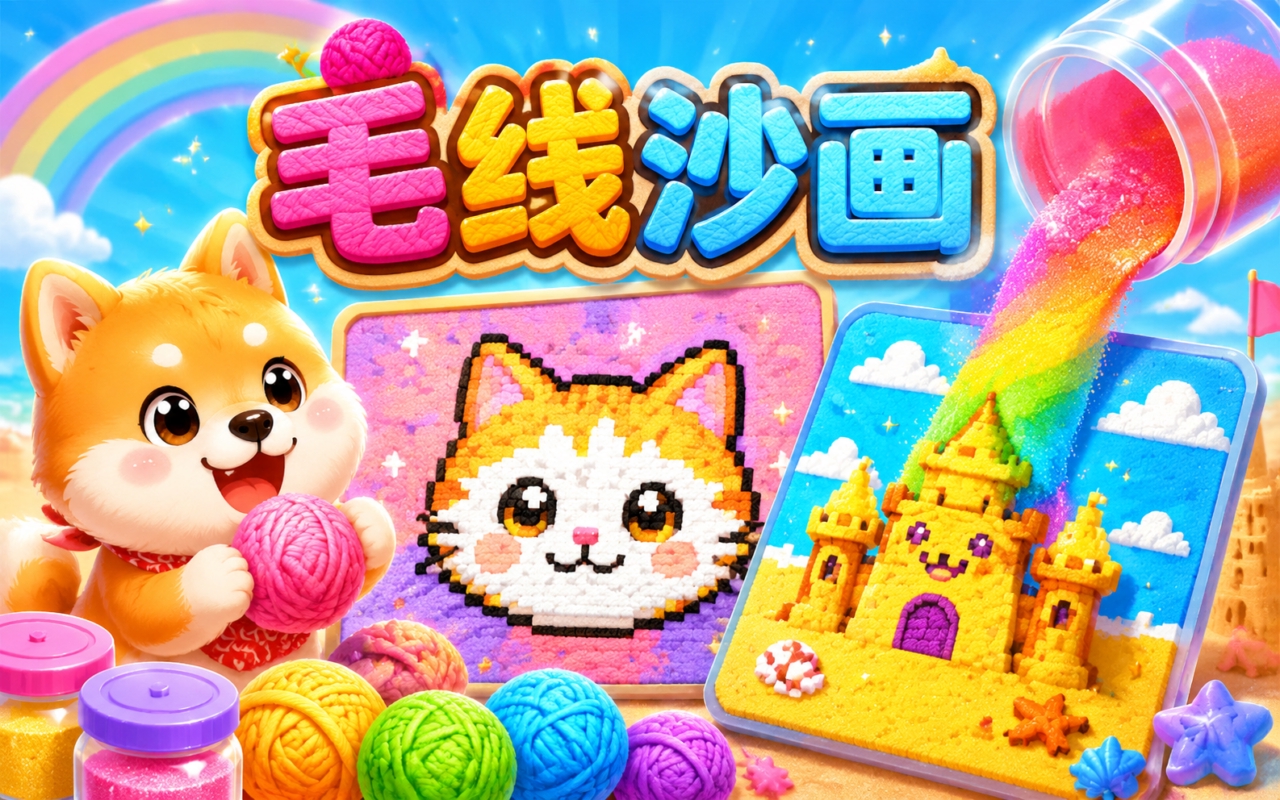毛线沙画