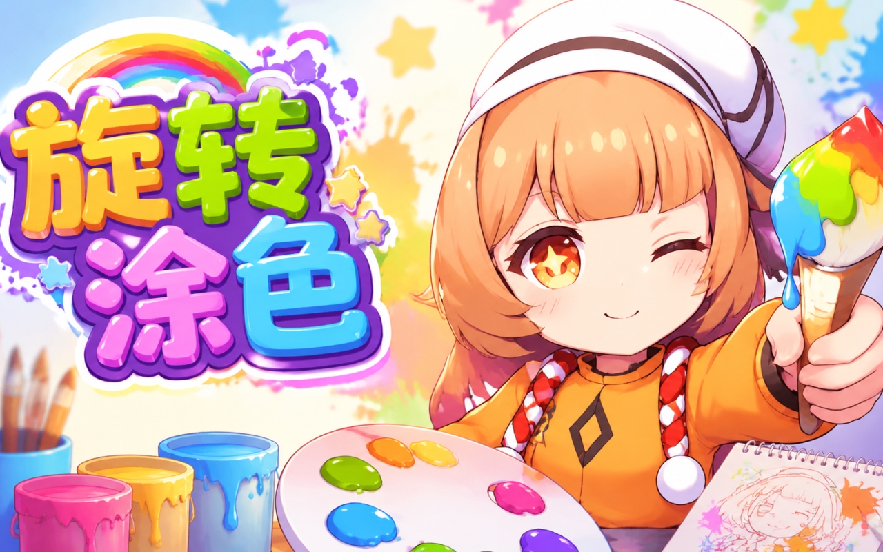 旋转涂色