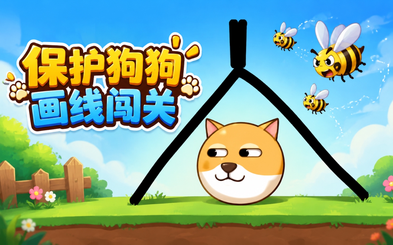 保护狗狗画线闯关