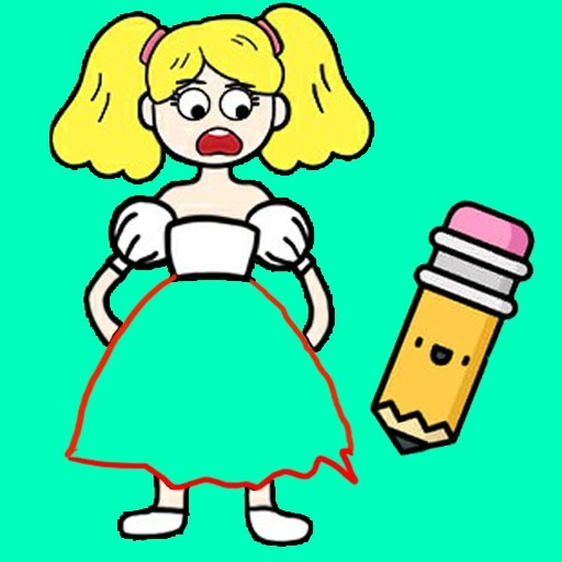 画线小女孩