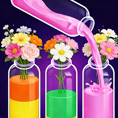 倒水消花朵