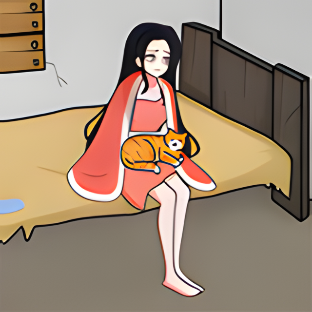 美女破屋取暖